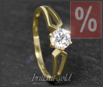 Brillant 585 Gelbgold Ring mit 0,54ct; VS2